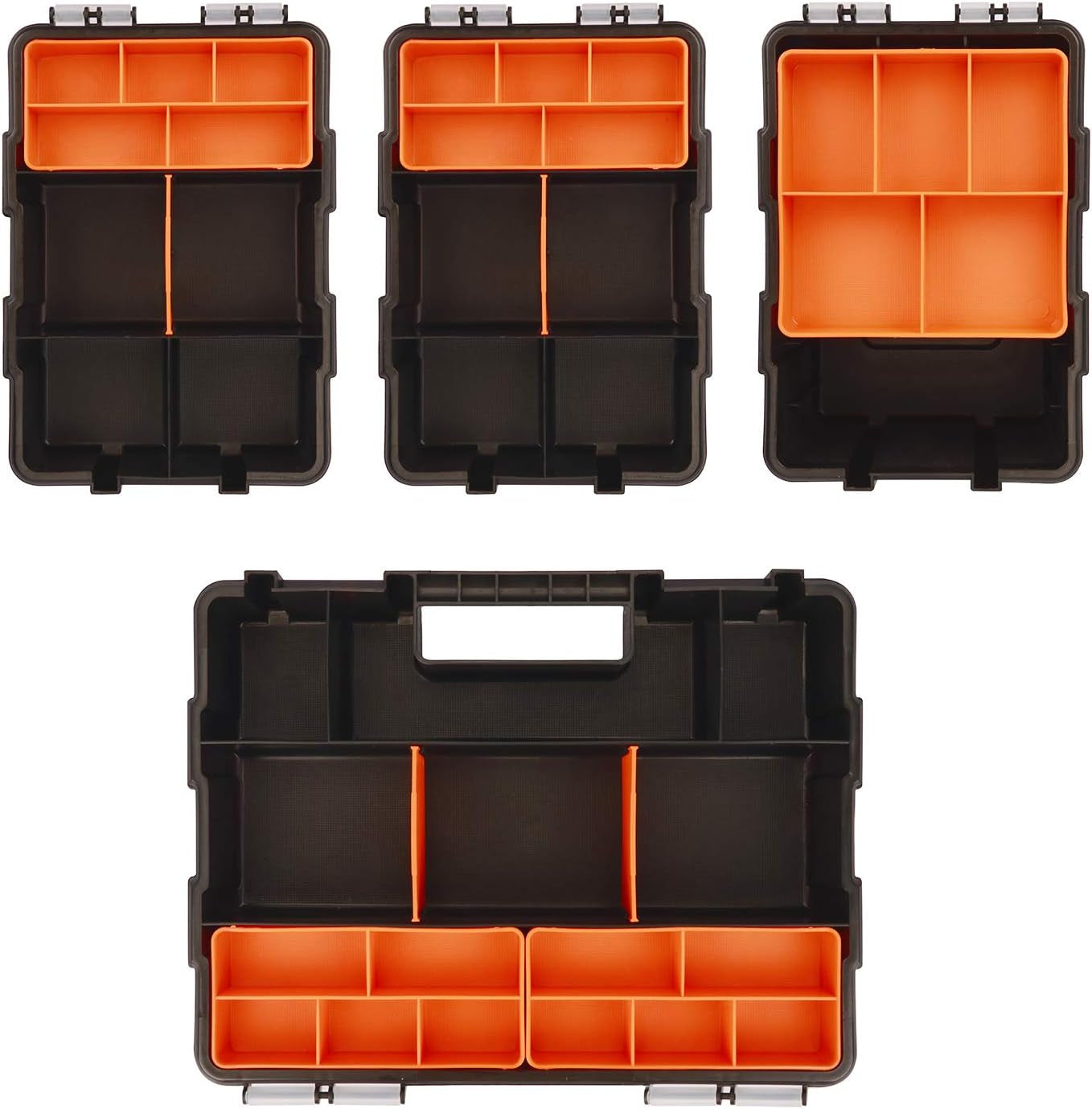4 Piece Set Toolbox Hardware & Parts Organizers Versatile and Durable Storage Tool Box