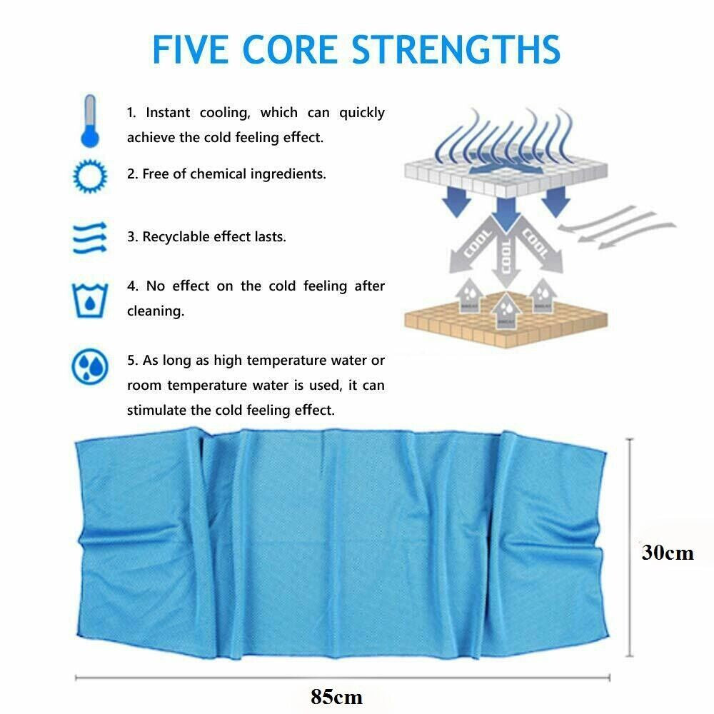 2PCS Cooling Towel – Instant Cooling, Lightweight & Reusable Cooling Towel Ice Towel Neck Wrap for Sports Running Jogging Gym Chilly