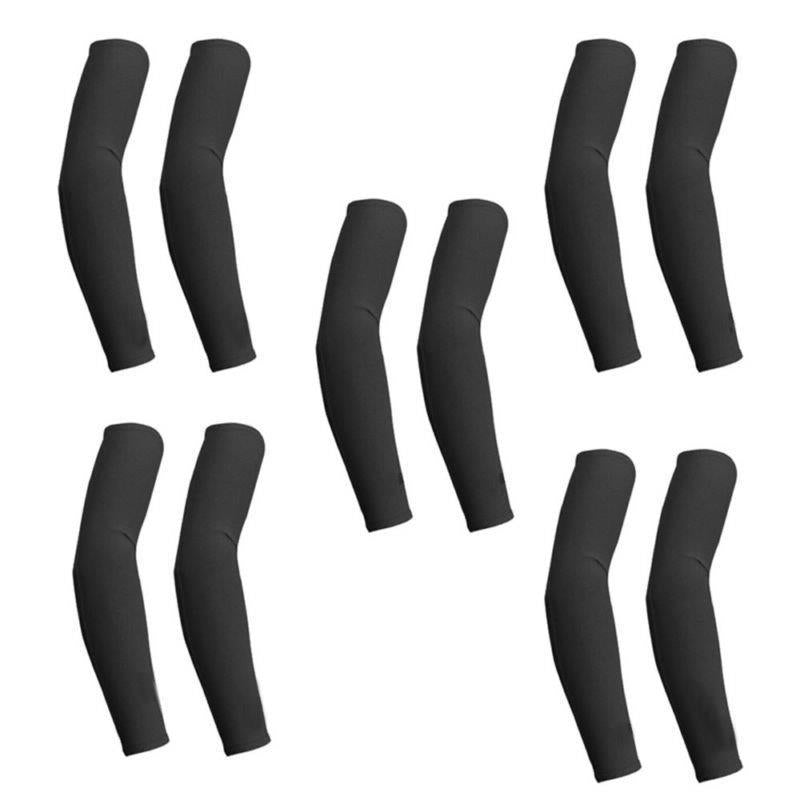 5 Pairs Cooling Arm Sleeves Cover UV Sun Protection Sports Outdoor for Men Women
