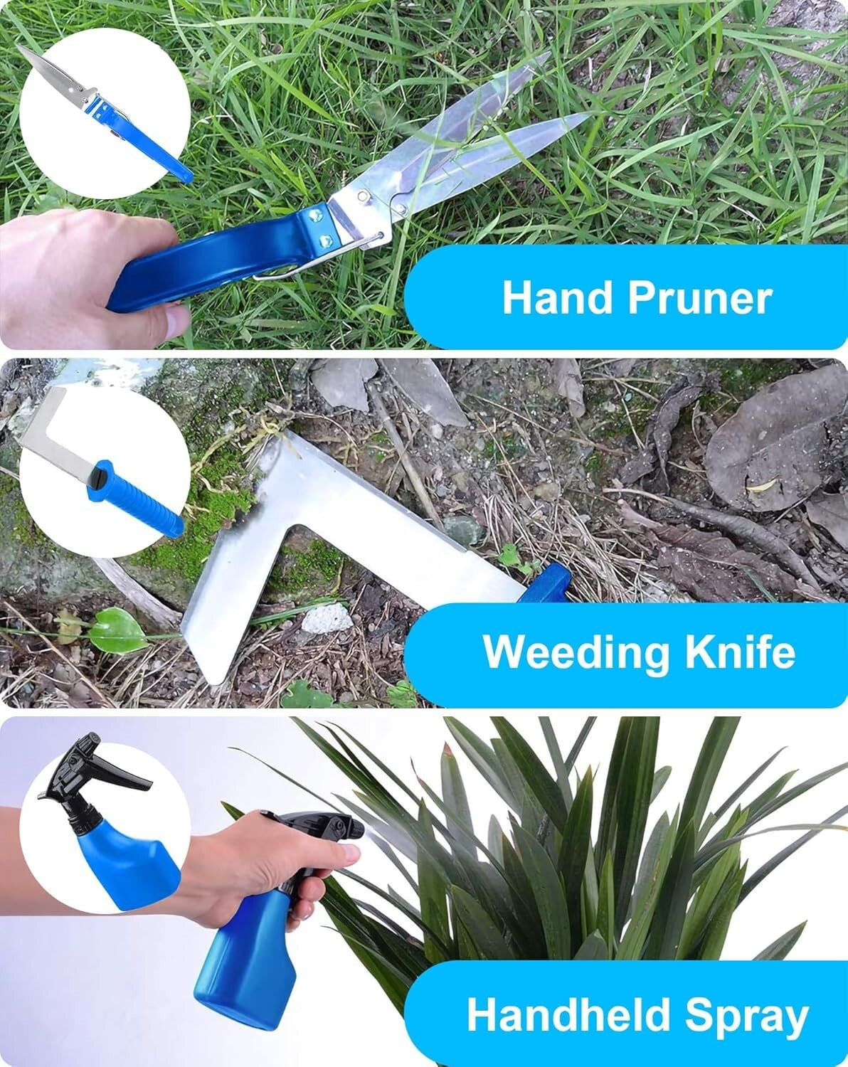 Set of 10 Gardening Tools Complete Garden Tool Kit for Indoors & Outdoors