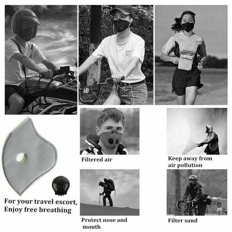 Activated Charcoal Filter Outdoor Sports Mask Mouth Windproof Warmth Face Mask