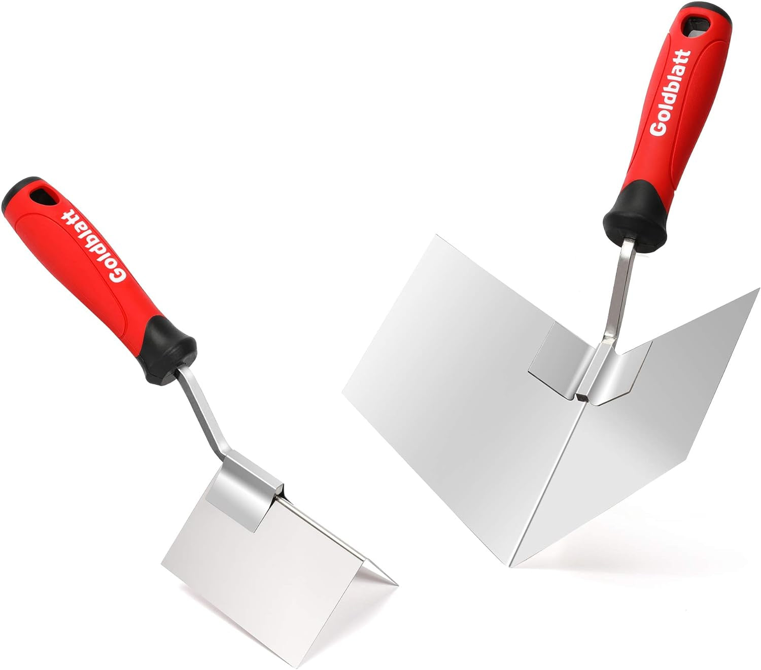 2 Piece Drywall Corner Tool Set 5'' Outside Corner Knife & 3-1/2'' Inside Corner Knife with Soft Grip Handle