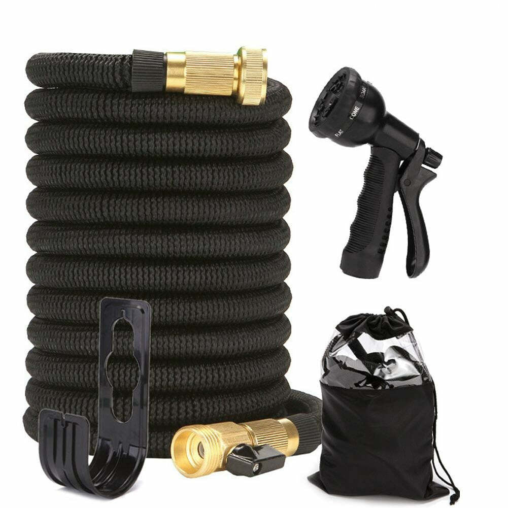 Expandable Flexible Garden Water Hose W Spray Nozzle 25, 50, 75, 100Ft