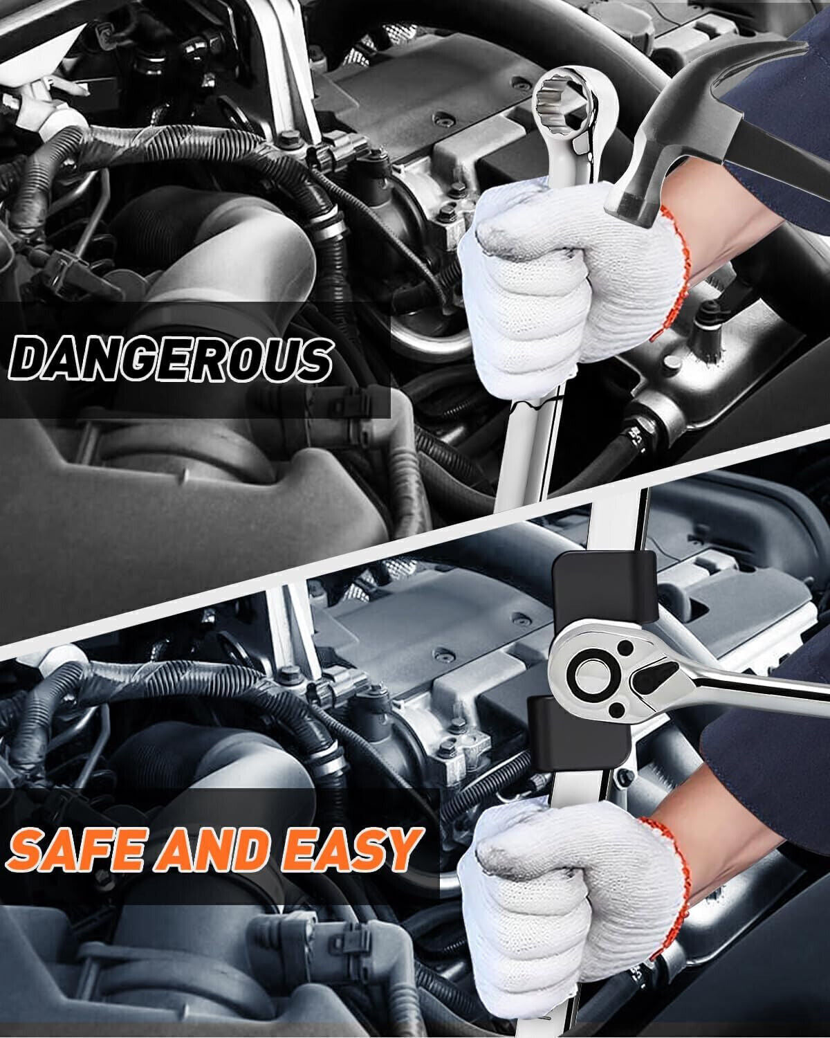 Universal Spanner Extender Extension Wrench Power Bar Tool Bar 1/2" Drive 335Mm