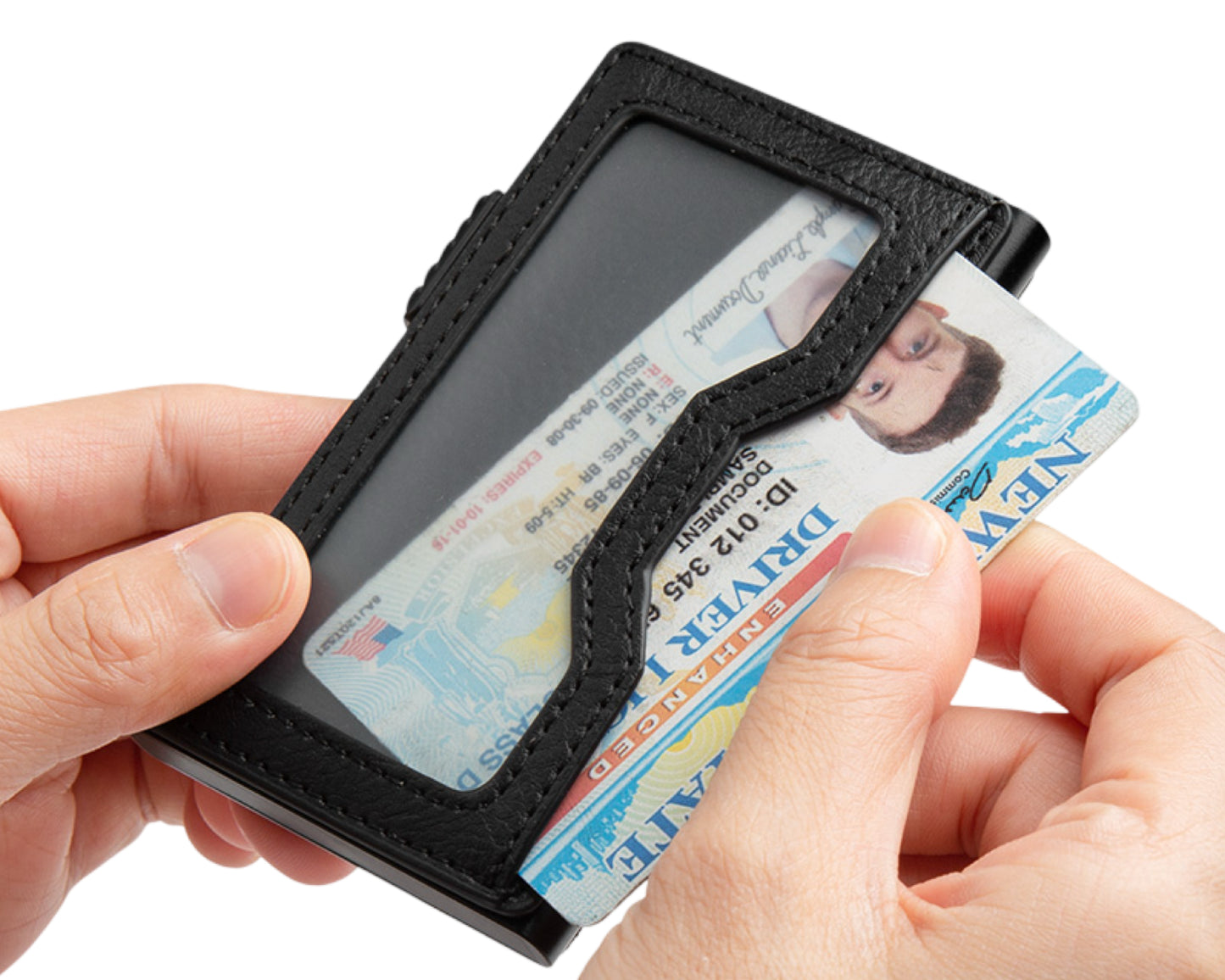 Men's Wallet Slim Mens Wallet RFID Blocking Front Pocket Card ID Holder for Airtag