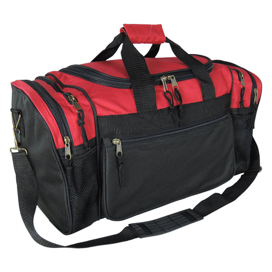 Brand New Duffle Bag Sports Duffel Bag in Red and Black Gym Bag