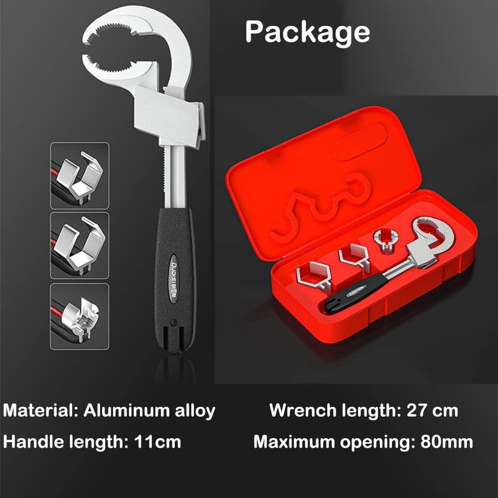 Multifunction Adjustable Double-Ended Wrench WATER PIPE Hand Tools with Box