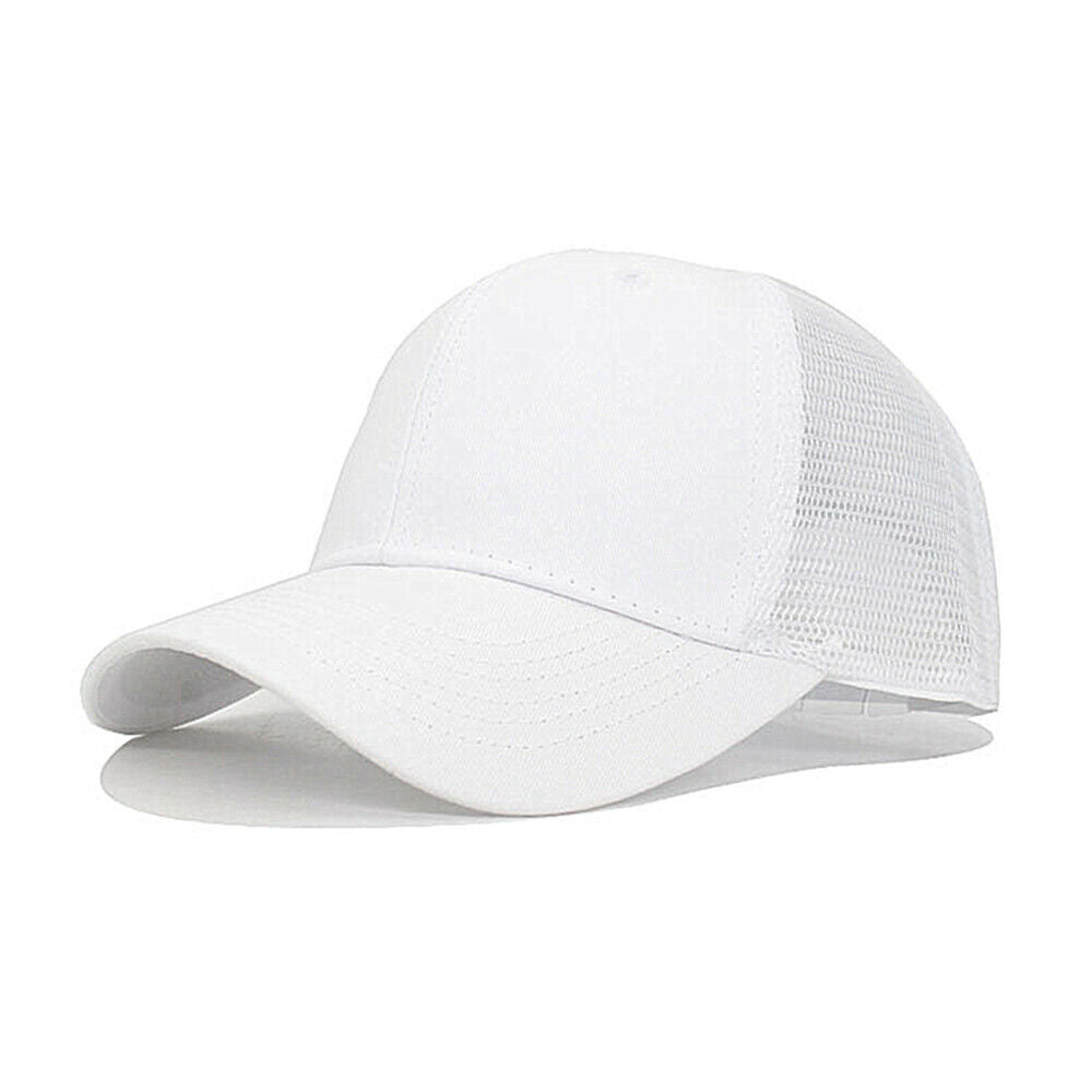 Trucker Hat Plain Mesh Back Solid Snapback Baseball Cap Visor Blank Hats Caps