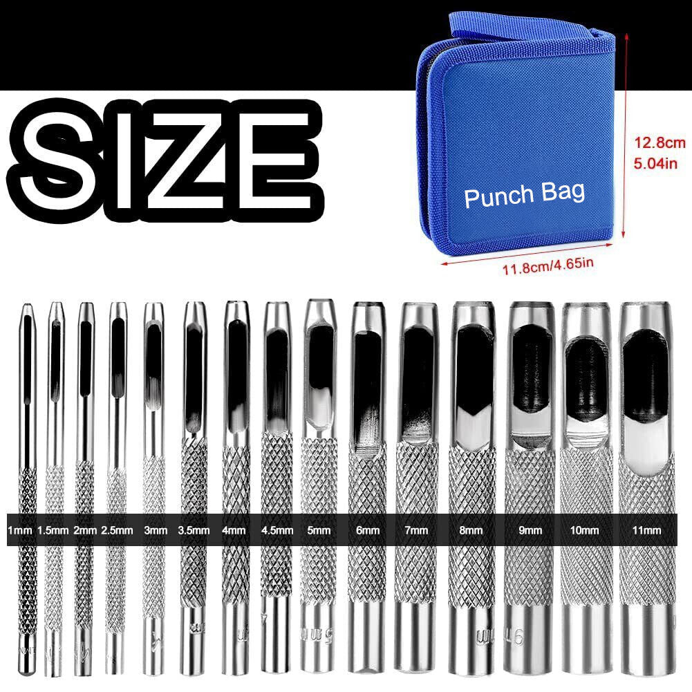 Leather Hole Punches round Hole Punch Set Hollow Punch Set DIY Leather Punch Set