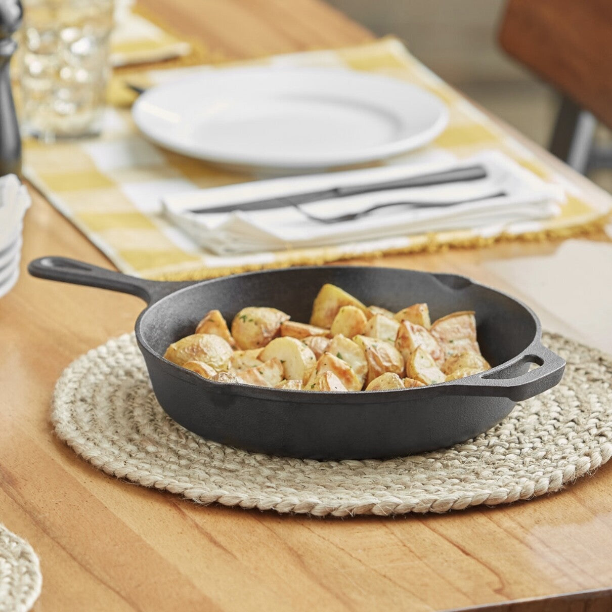 Heavy Duty Pre-Seasoned Cast Iron Skillet Pan 6”, 8”, or 10.25 Inch