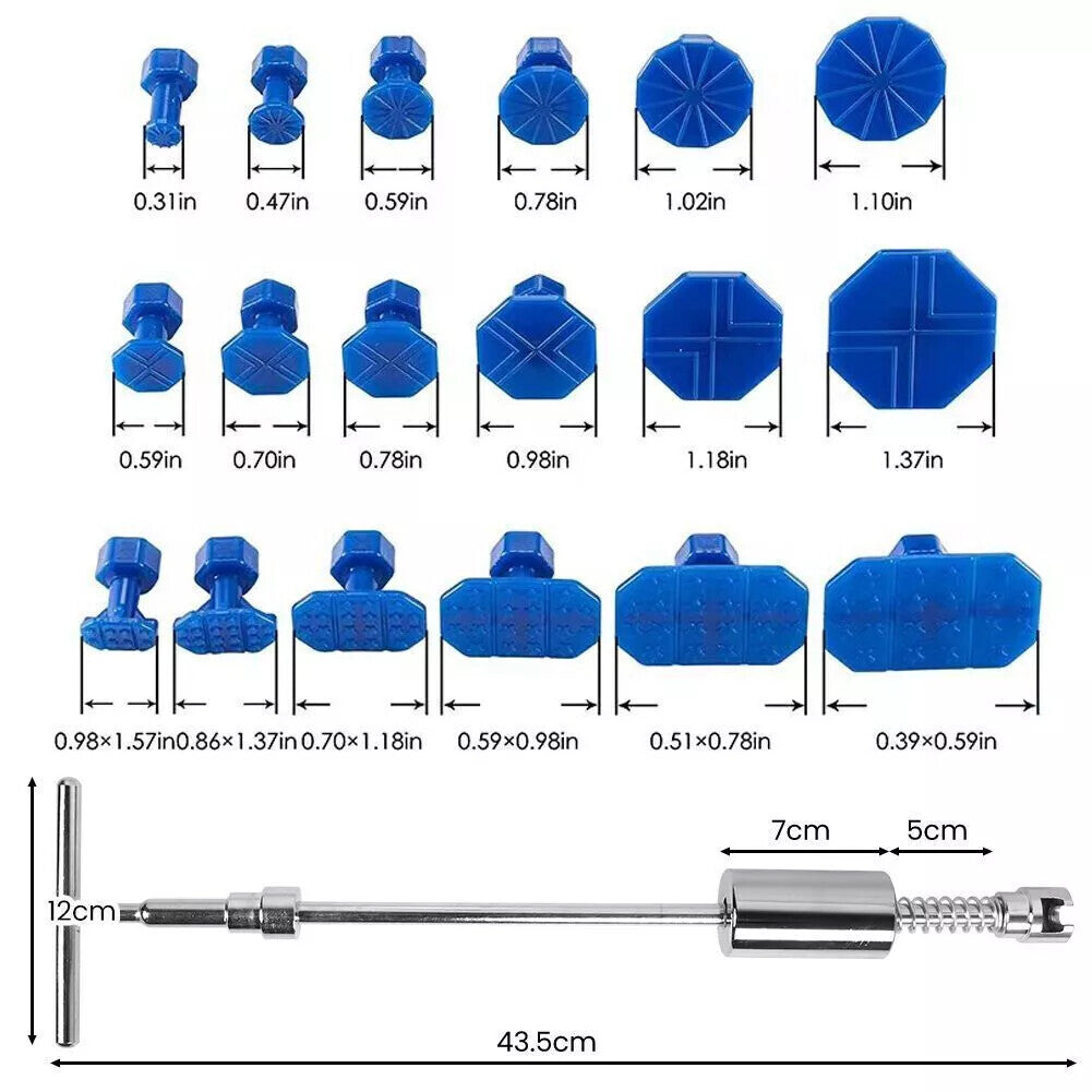 Car Body Slide Hammer Paintless Dent Repair Tools Puller Lifter Hail Removal Kit