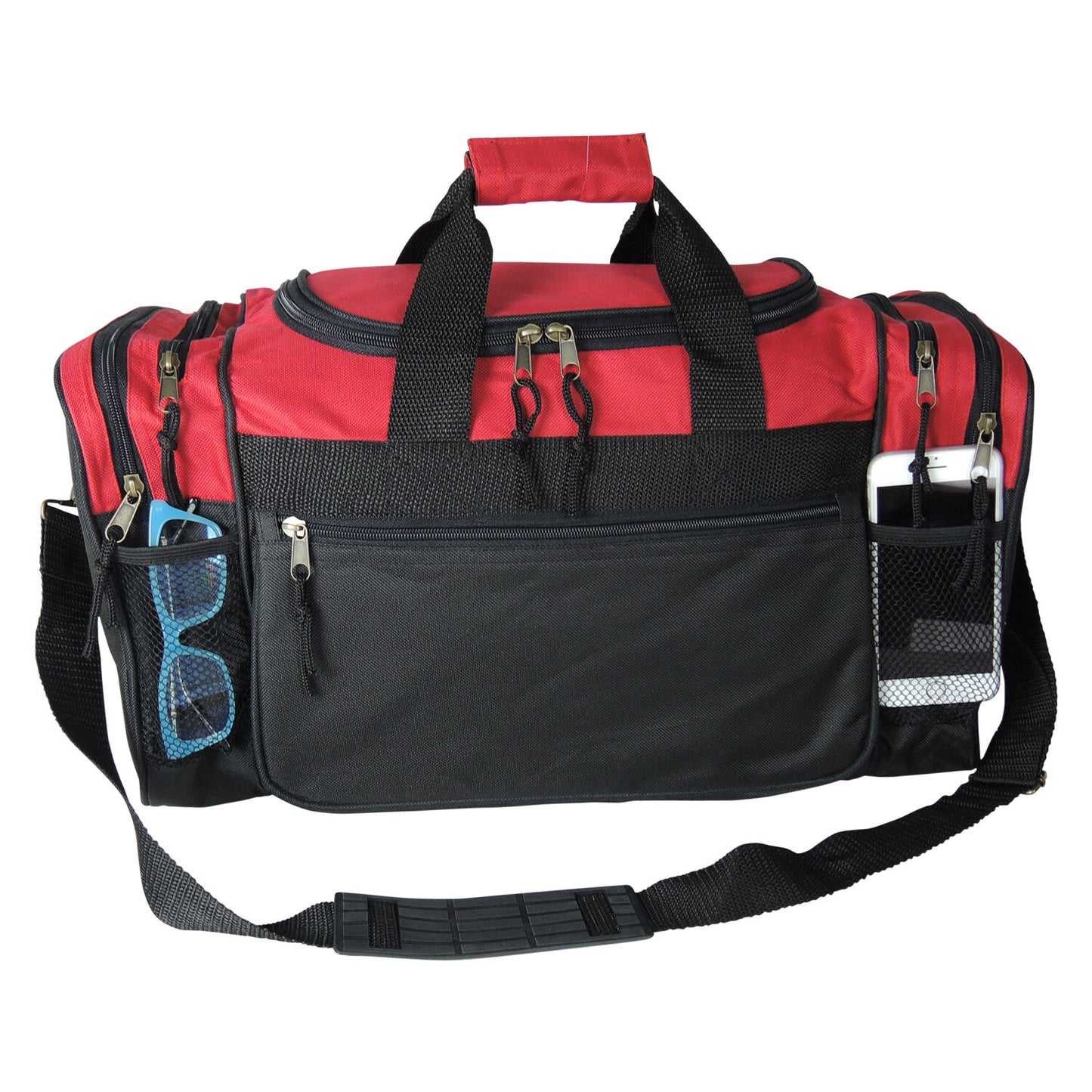 Brand New Duffle Bag Sports Duffel Bag in Red and Black Gym Bag