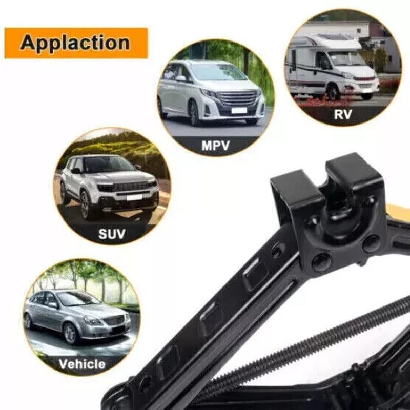 2 Ton Scissor Jack Handle Crank Wheel Lug Wrench Tool Kit Car Garage Tire✨