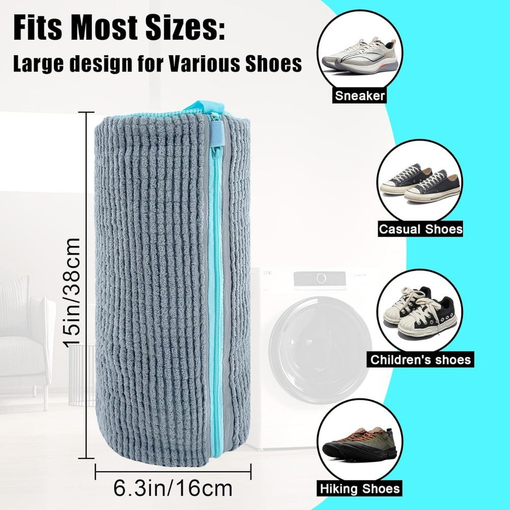 2 Pack Reusable Shoe Washing Machine Bag Laundry Shoe Bag for Washer and Dryer