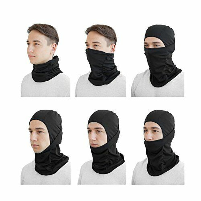 3 Pcs Multi-Use Tube Scarf Bandana Head Face Mask Neck Gaiter Head Wear Black