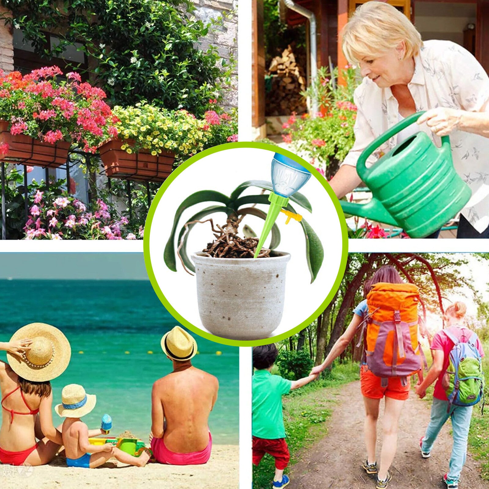 24PCS Self Watering Spikes Automatic Irrigation Watering Drip System for Plants