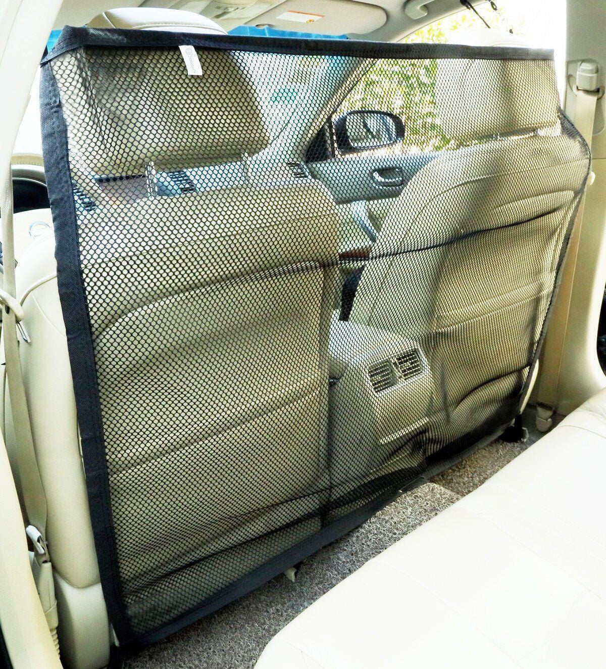  Back Seat Net Dog Car Mesh Barrier Vehicle Car Travel Pet Dog Car Mesh Barrier 47X34"