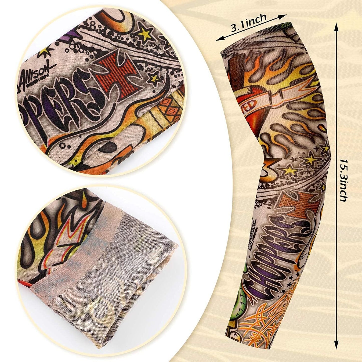 10PCS Tattoo Cooling Arm Sleeves Cover Outdoor Sport Summer UV Sun Protection