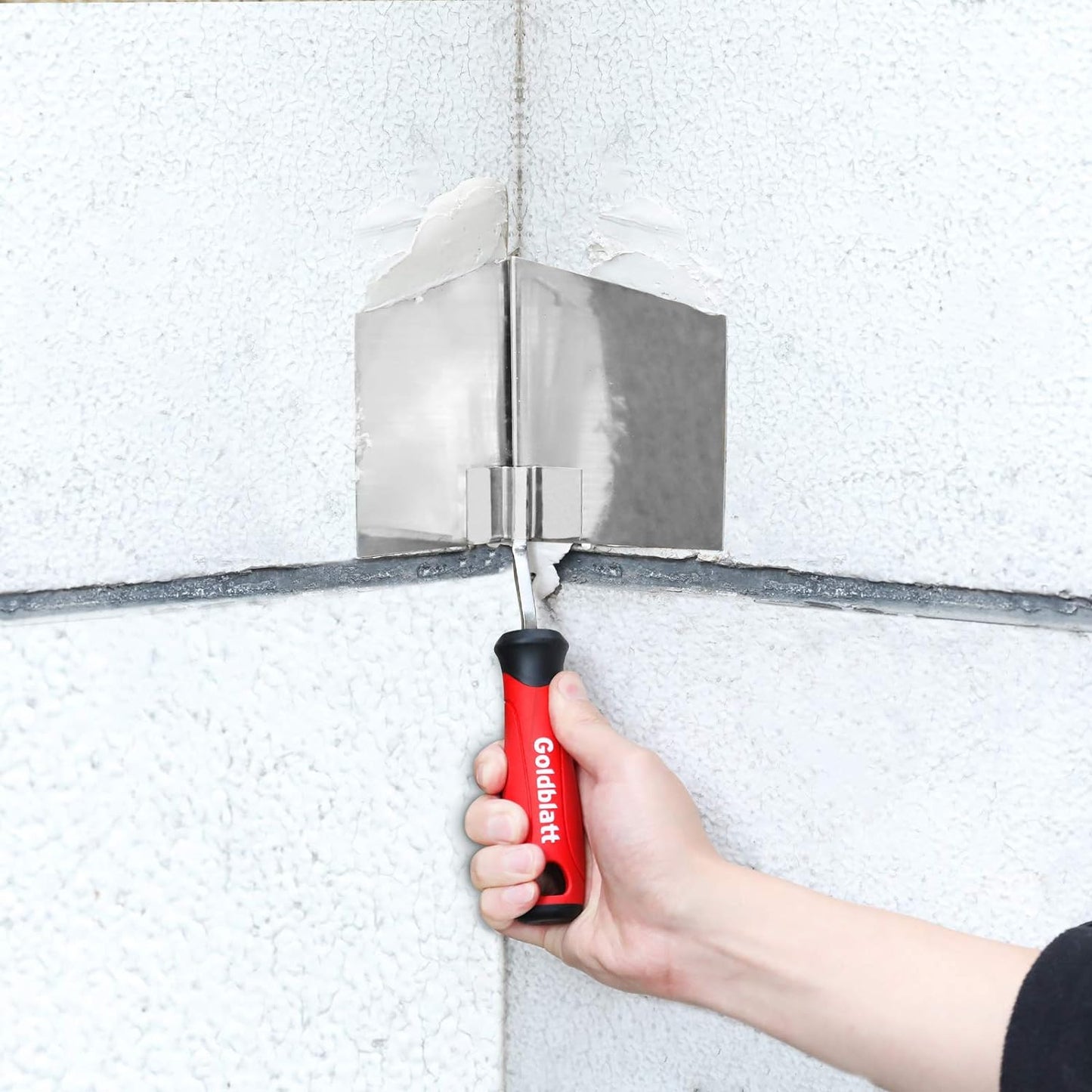 2 Piece Drywall Corner Tool Set 5'' Outside Corner Knife & 3-1/2'' Inside Corner Knife with Soft Grip Handle