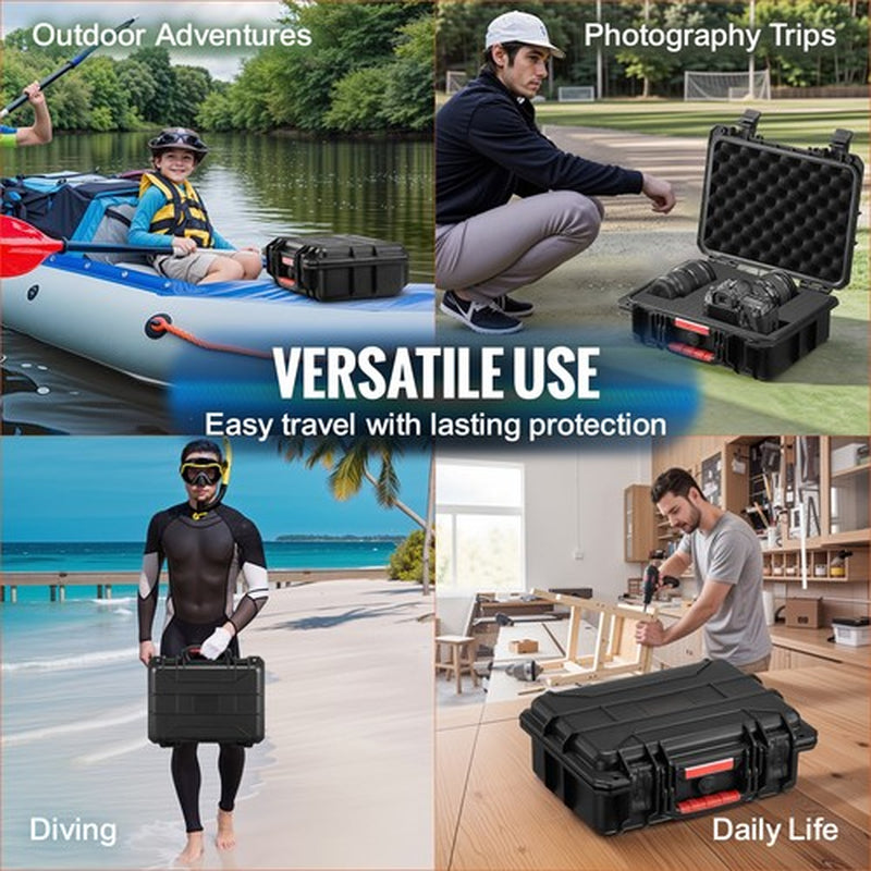 Premium Waterproof Protective Dry Box Case – Heavy-Duty, IPX67 Certified, with Pre-Cut Foam, Anti-Theft Lock & Wheeled Portable Design