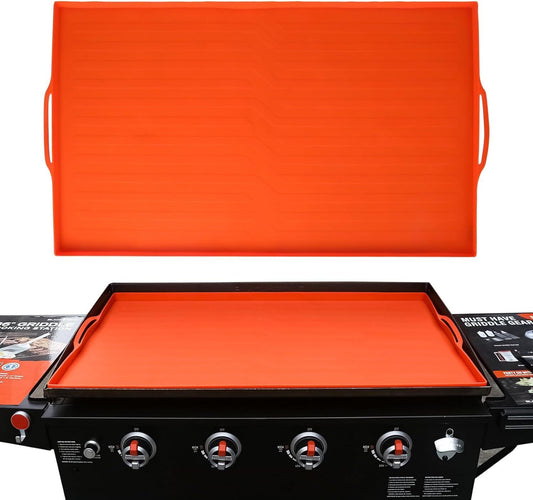 Silicone Griddle Mat Cover for 36'' Blackstone – Non-Stick, Heat-Resistant, Includes Free Drip Tray