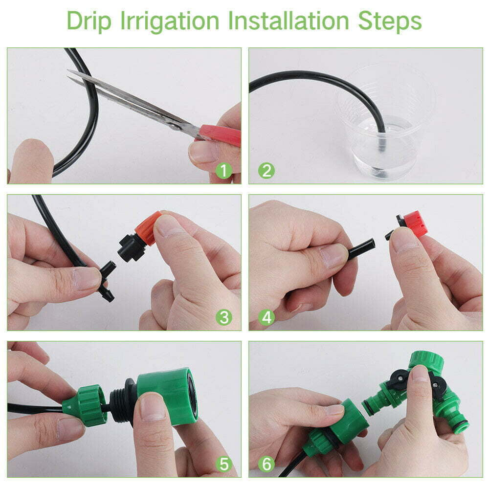 100Ft Misting Cooling Outdoor System Patio Garden Mister Nozzle Water Irrigation