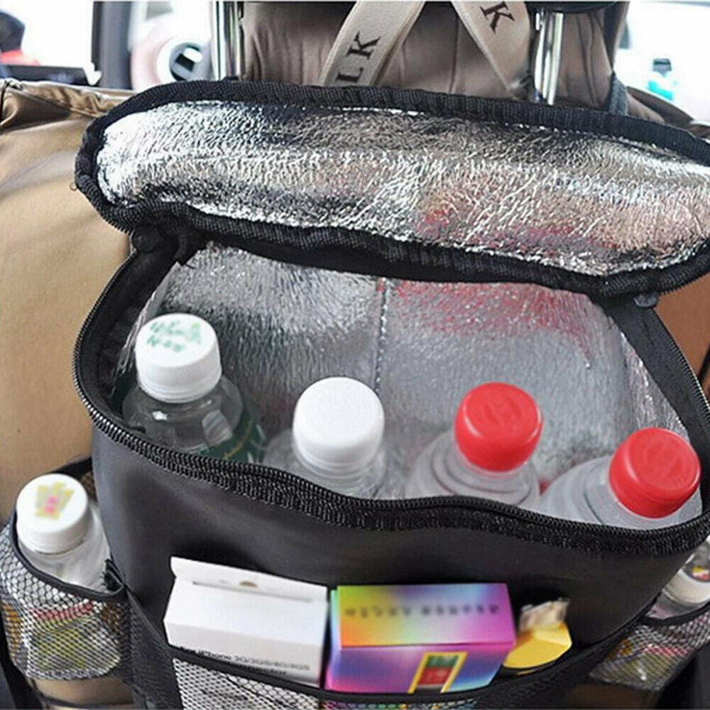 Car Seat Back Storage Bag Organizer Holder Food Drink Keep Warm/Cold Pocket Bag