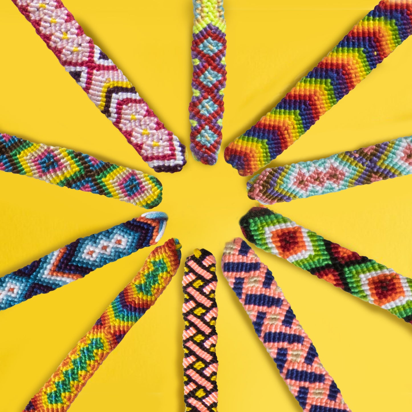 Woven Friendship Bracelets Handmade Braided Rope Wrist String Chain 10Pcs