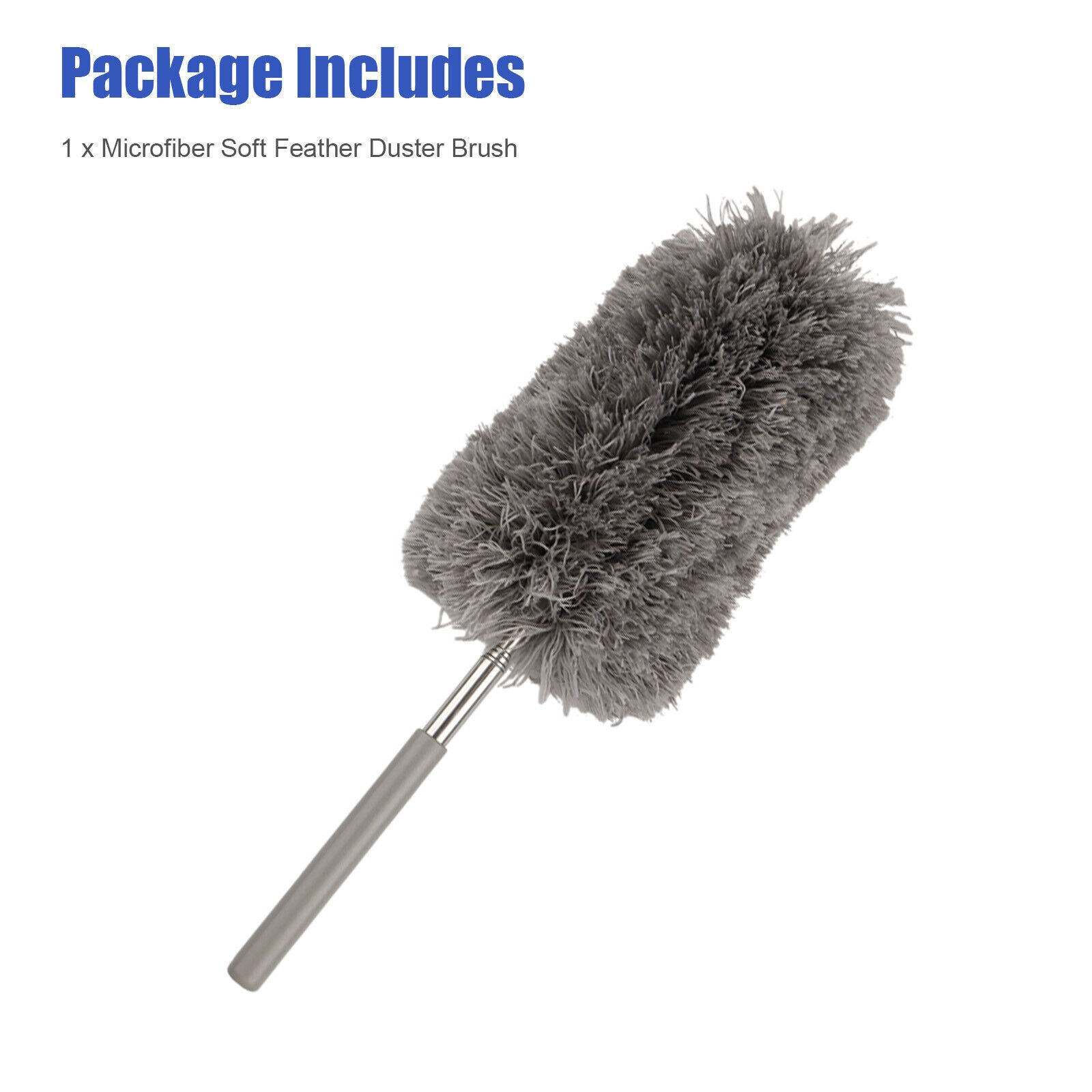 Microfiber Dusting Duster Soft Feather Brush Household Extendable Cleaning Tool