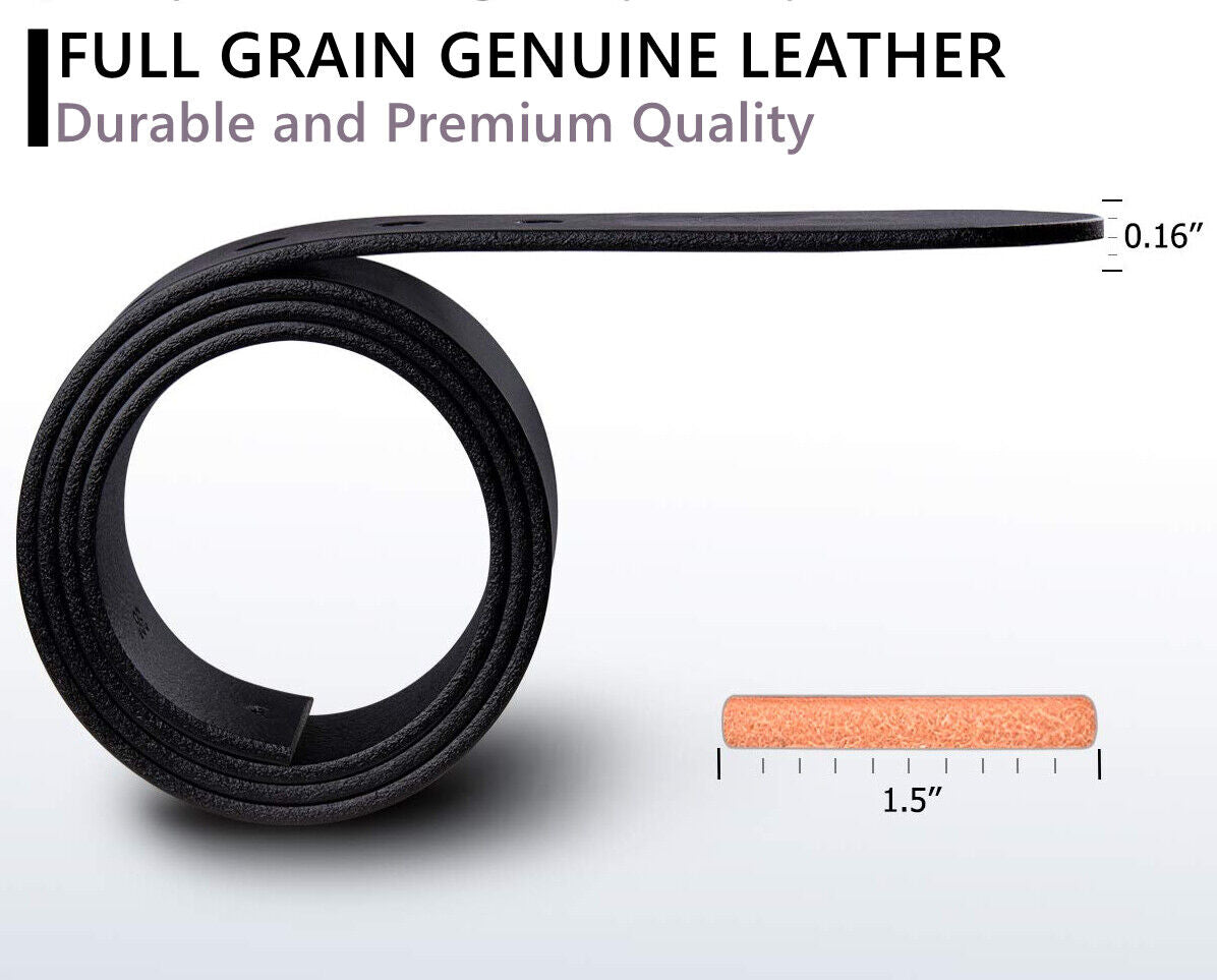 Men’S Belts Full Grain Genuine Leather Casual Dress Jeans Belts for Men