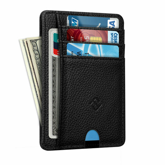 Mens RFID Blocking Leather Slim Wallet Money Credit Card Slots Coin Holder