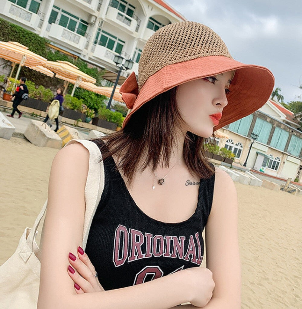 Women’S Floppy Straw Sun Hat – Wide Brim Beach Hat, Packable Summer Travel Cap