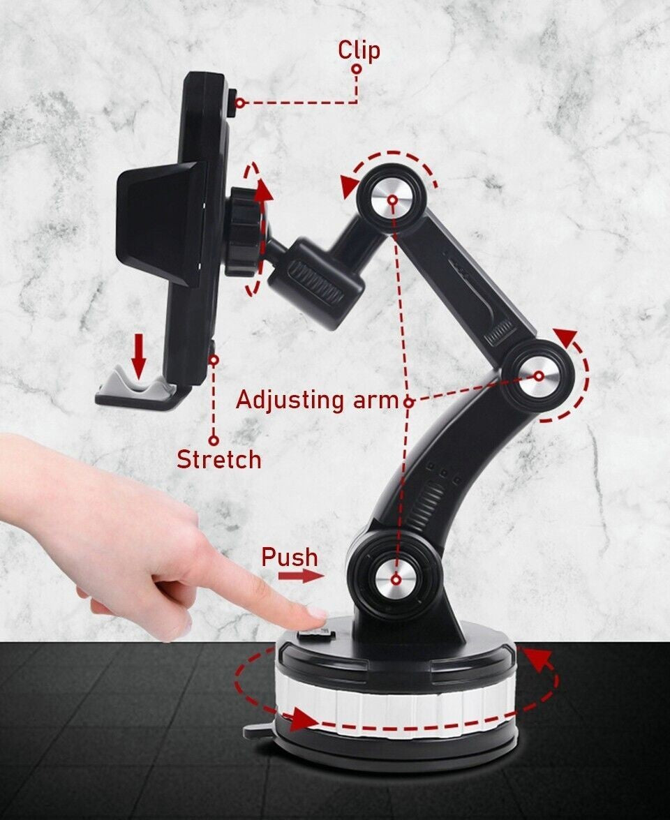 Universal Car Phone Holder – Dashboard & Windshield Mount