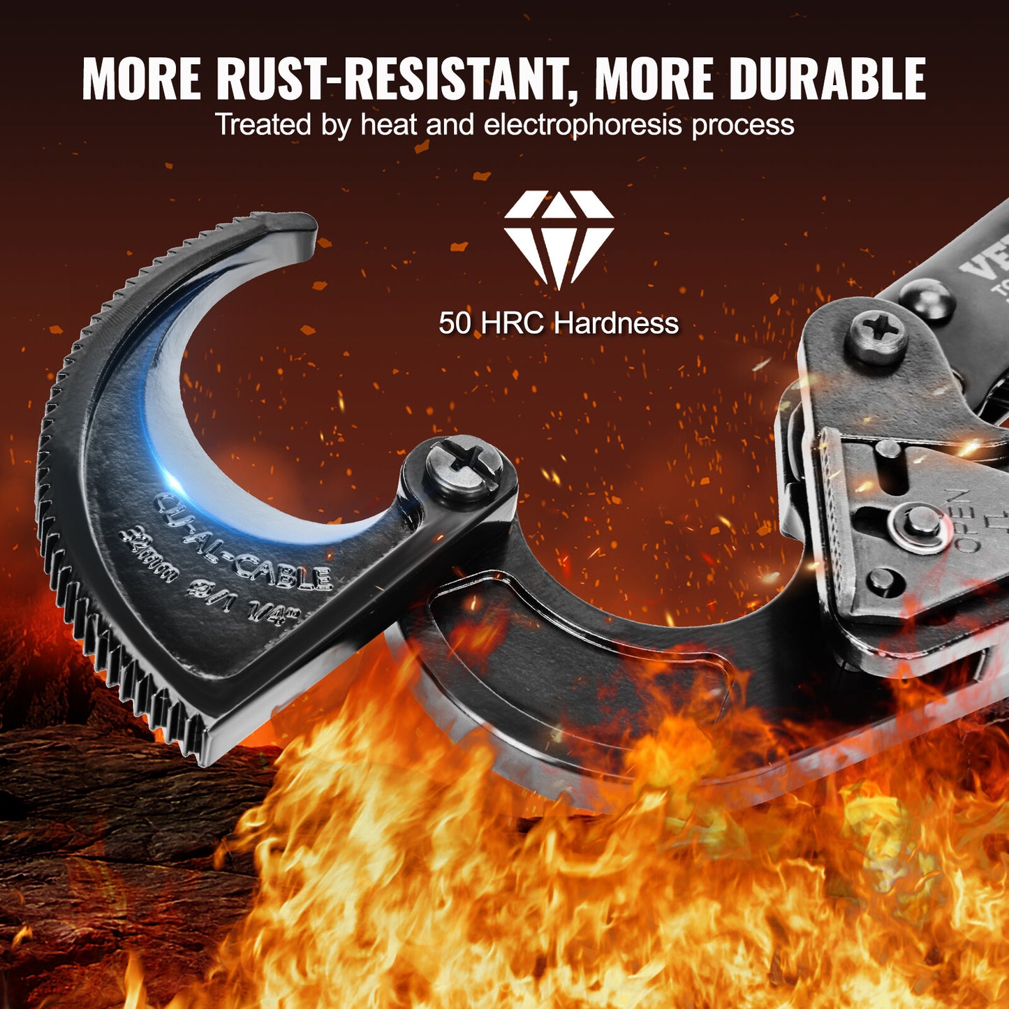 Ratcheting Cable Cutter 10" Ratchet Wire and Cable Cutter Cut to 240Mm²