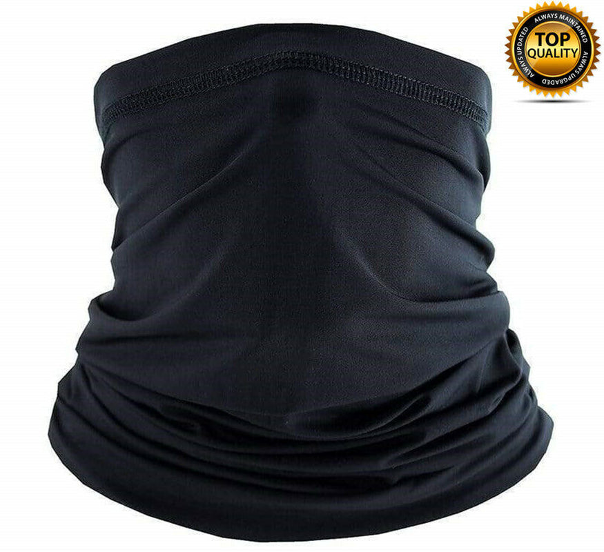 3 Pcs Multi-Use Tube Scarf Bandana Head Face Mask Neck Gaiter Head Wear Black