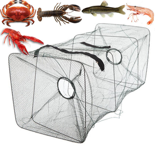 Fishing Bait Trap Fish Net Cast Dip Cage Crab Minnow Crawdad Shrimp Foldable
