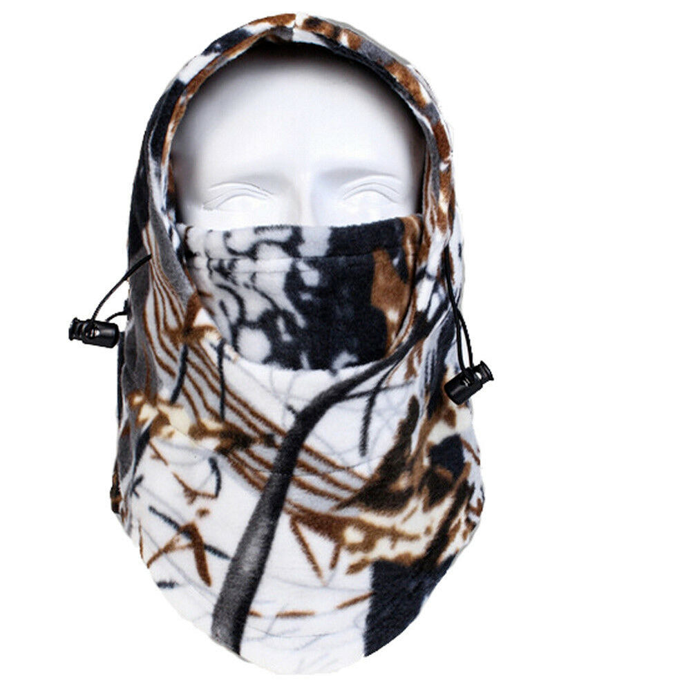 Camo Windproof Fleece Neck Warm Balaclava Ski Full Face Mask for Cold Weather