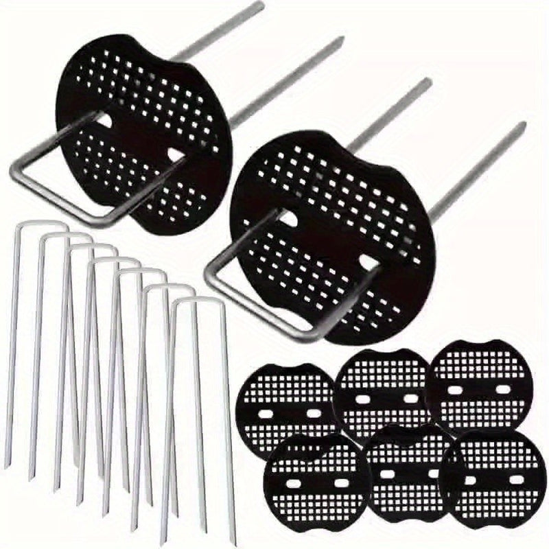 101 Pack Stainless Garden Stakes Landscape Staples Set with Mats& Precision Hook