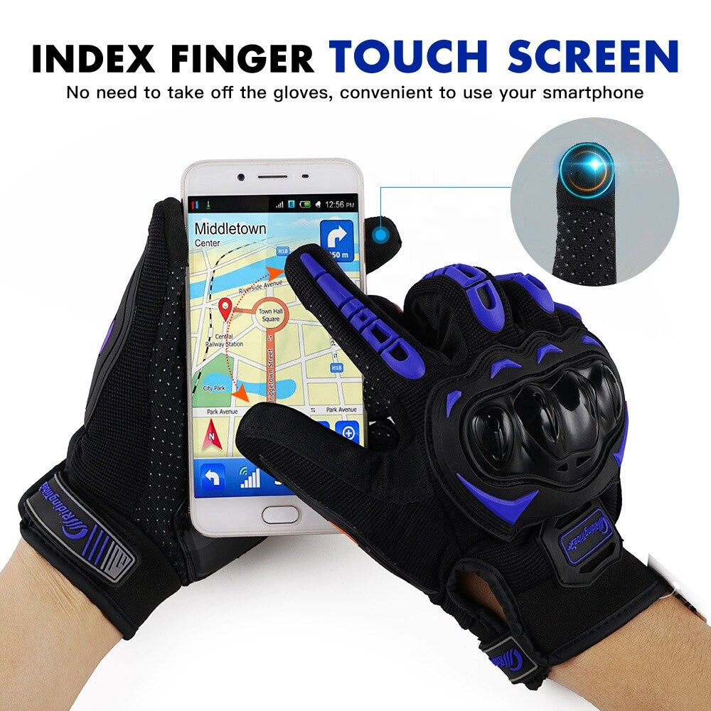 Motorcycle Gloves for Men Women Full Finger Touchscreen Motorbike Riding Gloves