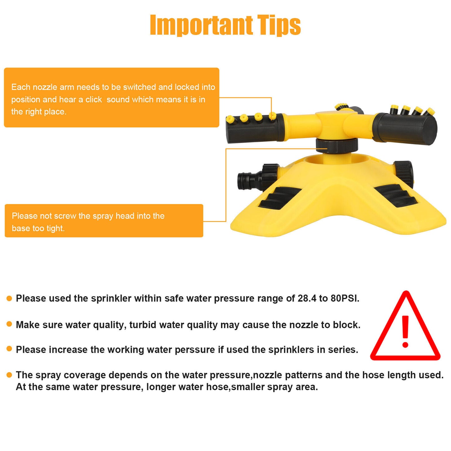 360° Automatic Rotating Lawn Sprinkler – 2 Spray Modes, Wide Coverage, Garden & Lawn Irrigation