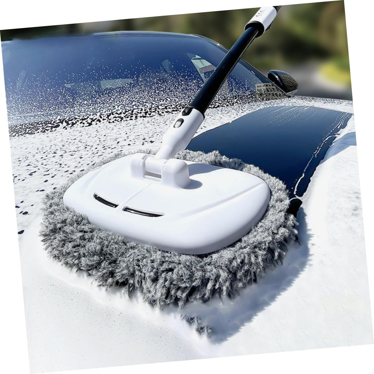 Microfiber Car Wash Brush Cleaning Mop Auto Truck 47 Long Handle Extension