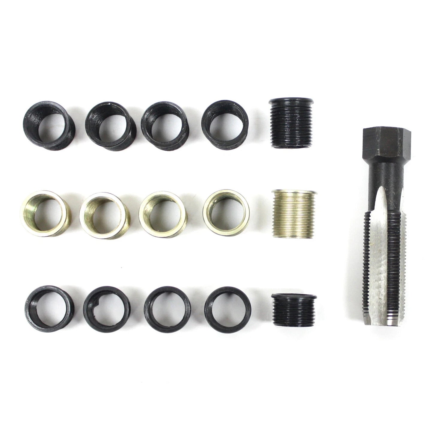 16Pc Spark Plug Thread Repair Rethreading Tool Kit M16 Threaded Coil Insert