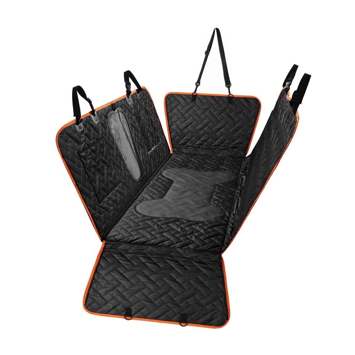 Durable Waterproof Dog Hammock Car Seat Cover – Back Seat Protector for Trucks & SUVs with Free Pet Seatbelt