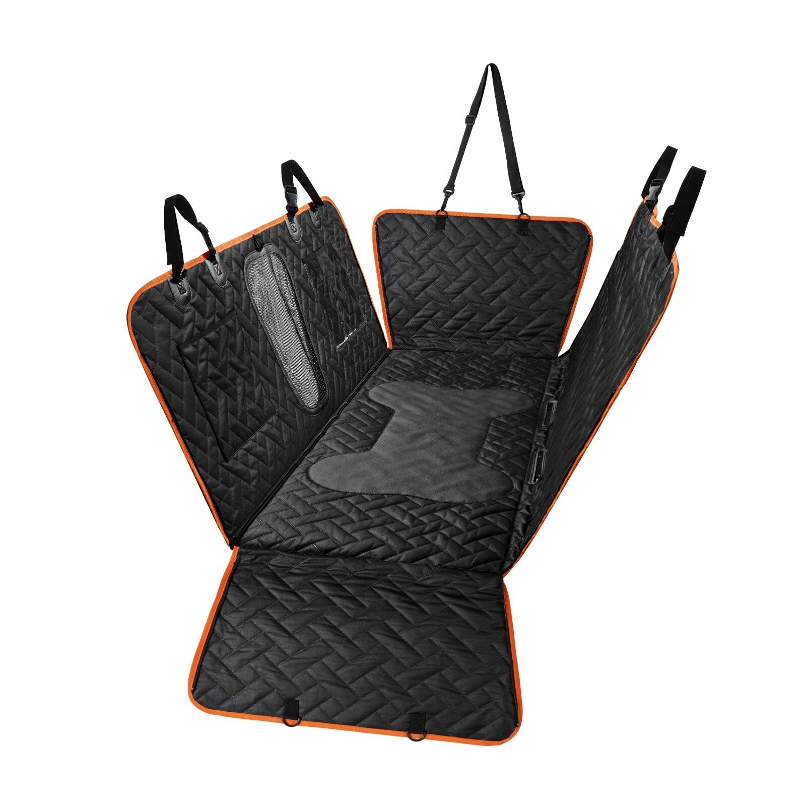 Durable Waterproof Dog Hammock Car Seat Cover – Back Seat Protector for Trucks & SUVs with Free Pet Seatbelt