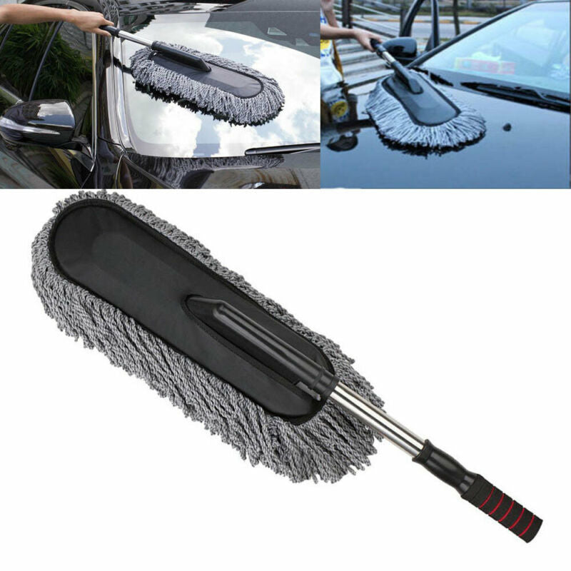 Adjustable Telescopic Car Wash Brush Kit Mop Long Handle Vehicle Cleaning Tool