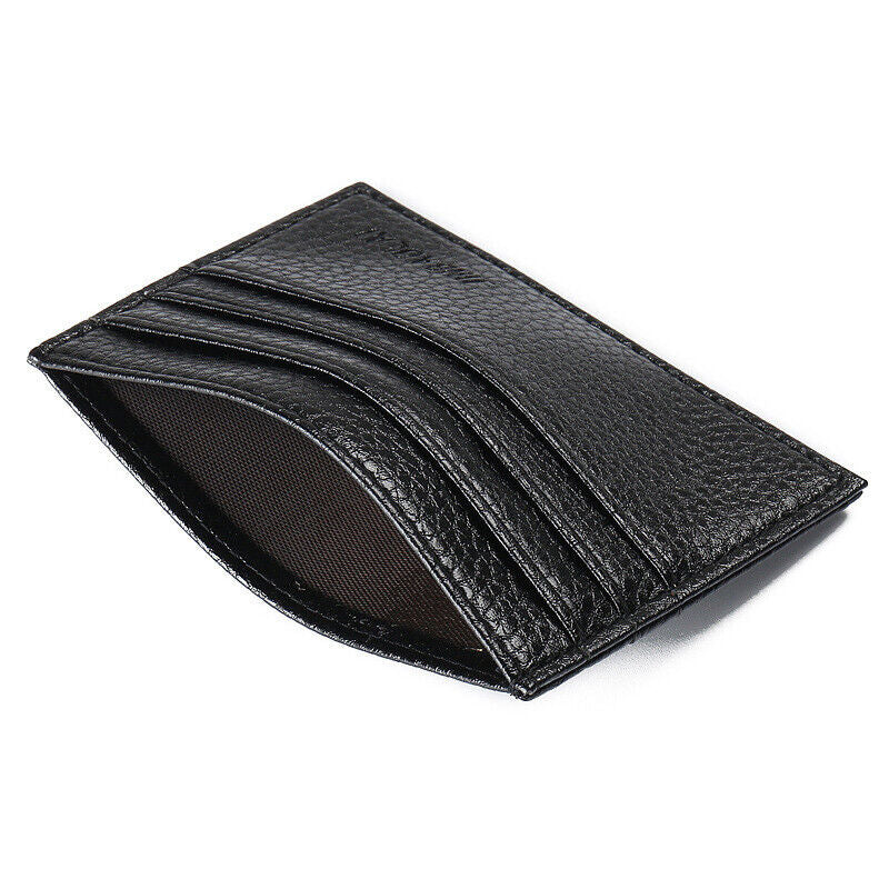 Mens Slim Leather Wallet Card Holder Front Pocket Wallets Credit ID Pocket Thin