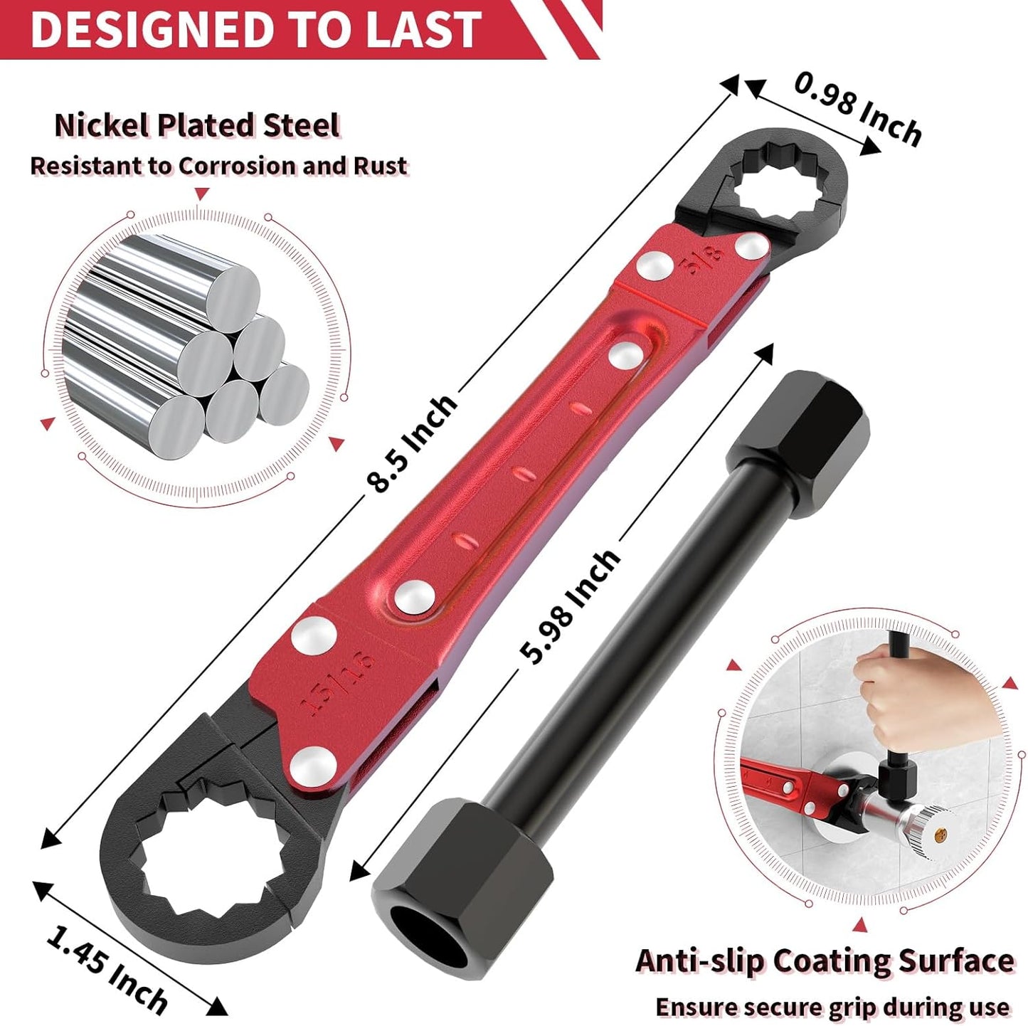 Plumbing Tools Plumbers wrench Angle Stop Removal Tool for professional plumber New Compression Angle Stop and Removing Compression Ring