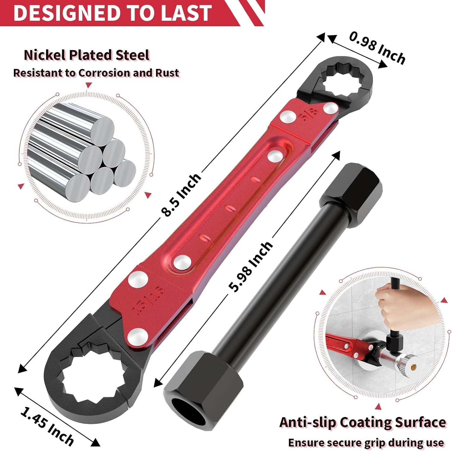 Plumbing Tools Plumbers wrench Angle Stop Removal Tool for professional plumber New Compression Angle Stop and Removing Compression Ring