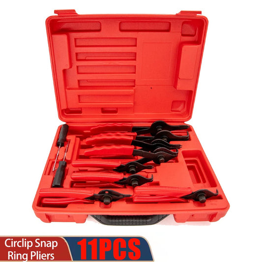 11PCS Snap Ring Pliers Set Circlips Auto Pliers Internal External Pliers