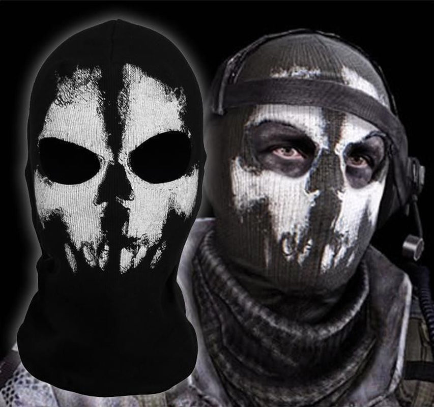 Motorcycle Game Balaclava Hood Ghost Skull Full Face Cover CS Halloween Mask